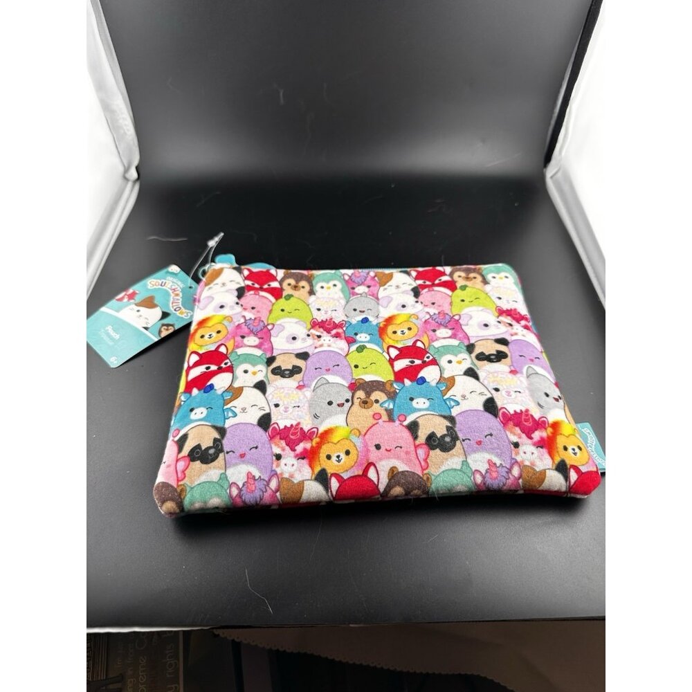 Squishmallows Character Plush Pouch 9x7” Kellytoy Satin Interior New NWT